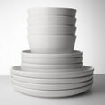 thumbnail image 6 of Lefonte Dinnerware Sets, Stoneware Dinnerware Sets, Plates and Bowls Sets, Dishes, 12-Piece Service for 4, White, 6 of 6