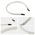 thumbnail image 4 of Unique Bargains 1 Pc Beaded Hair Hoop Headband Hairband for Women Silver Tone 0.43 Inch Wide, 4 of 7