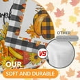 thumbnail image 3 of Mloabuc Fall Buffalo Plaid Kitchen Window Curtains and Valances Set 36 Inch, Hello Pumpkins Leaves Farmhouse Short Tier Curtain for Cafe Living Room Bathroom, Autumn 3 Pieces Set Kitchen Decor, 3 of 6