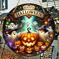 thumbnail image 5 of SMKE DIY Halloween Acrylic Art Painting Kit with Rhinestones, Ghost Pumpkin Shaped Window Pendant for Home Garden Wall Decor, Craft Hanging Decoration, 5 of 6