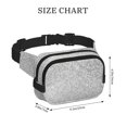 thumbnail image 4 of Fotbe Silver Mosaic Cangurera Cuadrada con Estampado de Doble Capa, Bolsa de Cintura Ajustable Mini para Hombres y Mujeres, 4 of 9