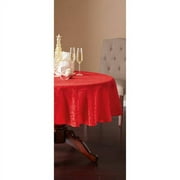 The Pioneer Woman Holiday Scroll Red Tablecloth, 70" Round