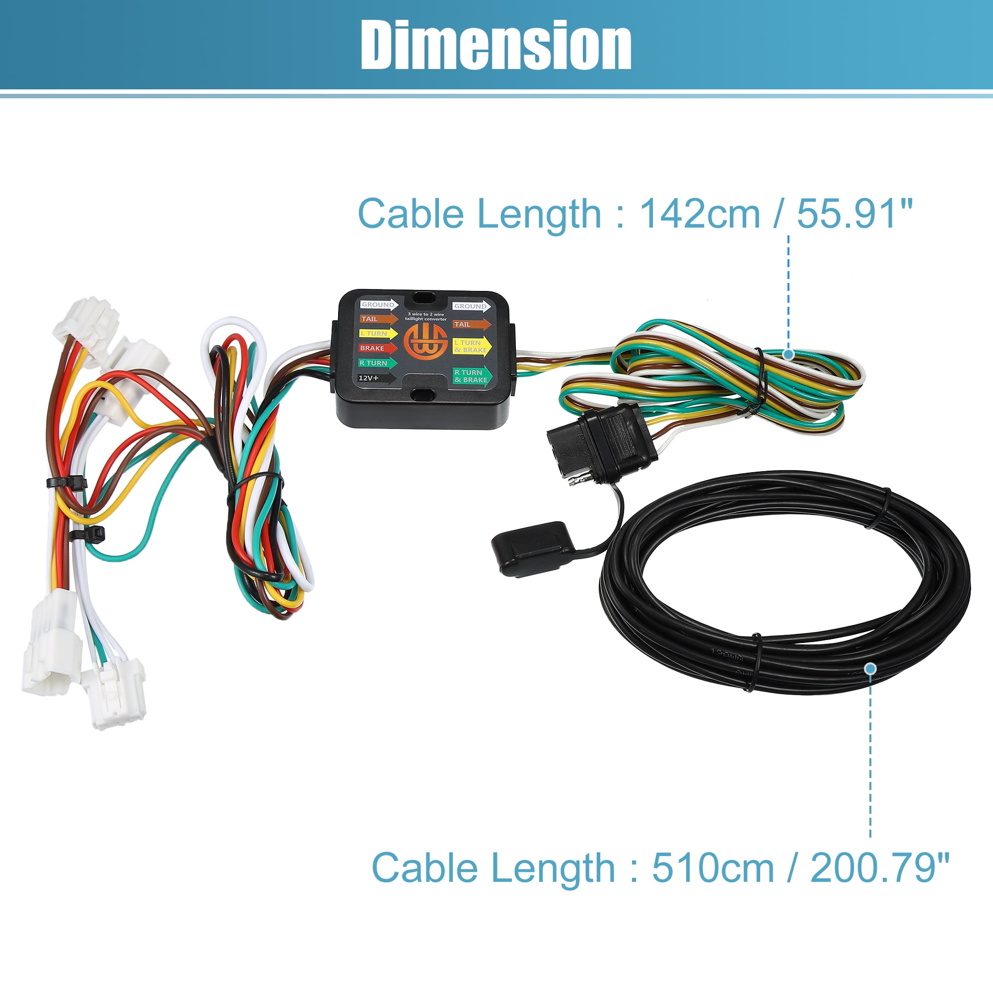 Unique Bargains 56033 4-Pin Trailer Wiring Harness for Nissan Rogue 1 Set