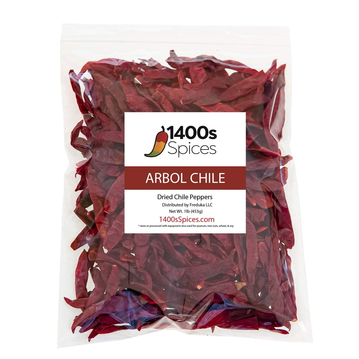 1lb Chile de Arbol Descolado. Dried De Arbol Stemless Chilies Peppers