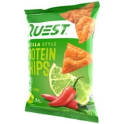 Quest Tortilla Style Protein Chips with 20g of Protein, Chili Lime Flavor, 1.1 Oz, Single