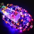 thumbnail image 2 of Corona de flores luminosas LED, diadema, tocado para niñas, mujeres, bodas, festivales, vacaciones, Navidad, fiesta de año nuevo, 2 of 4