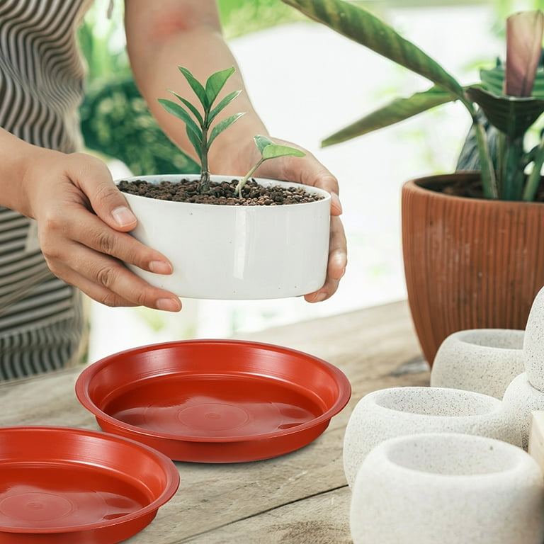 10 Pcs Plant Tray Flower Pots Plant Drainage Tray Plant Water Catcher  Planter Plates to Catch Water Flower Pot Saucers