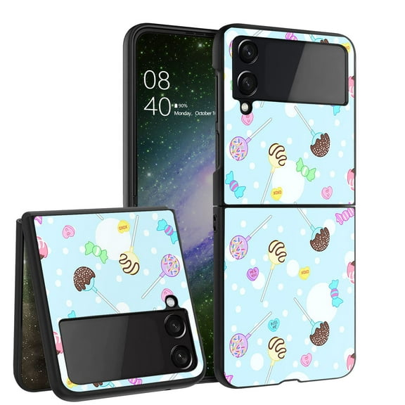 ANJ  Hard Protective Printed Case Cover Compatible with Samsung Galaxy Z Flip 4 - Lollipops