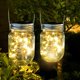 thumbnail image 1 of Luces solares al aire libre, 2 piezas LED Solar Mason Jar Lights Garden Ip65 Farol solar impermeable para Navidad, patio, decoración de bodas (blanco cálido) esquí esquí Gafas de esquí, 1 of 5