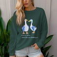 thumbnail image 2 of Women's 330gm 100% Cotton Call Duck pattern Crewneck Sweatshirt, 2 of 14