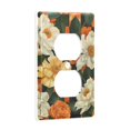 thumbnail image 2 of Yayeee Duplex Wall Plate 1-Gang 4.5"x2.7" Home Receptacle Light Switch Decorative Outlet Cover, Bright Floral, 2 of 7