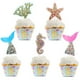 thumbnail image 4 of Decoraciones de fiesta de sirena, adornos de pastel de feliz cumpleaños, adornos de cupcakes, suministros de fiesta de tema de sirena para niños y niñas, recuerdos de Baby Shower, 4 of 4