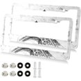 thumbnail image 2 of GZHJMY Paris Eiffel Tower License Plate Frames 2PCS Car License Plate Holder with Screw Parts Cover Set Automotive Car Accessories Decor for Universal US Vehicles, 2 of 7