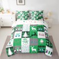 thumbnail image 2 of Homewish Christmas Snowman Reindeer Bedding Comforter Set 7 Pieces, Cartoon Gnome Santa Claus Full Bedding Set, Teens Kids Boys Girls Reversible Fitted Sheet Flat Sheet, Breathable Home Decor, 2 of 7