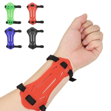 Uxcell Archery Arm Guard Adjustable Bow Armguard for Women and Men Rubber Archery Soft and Comfortable 4 Pcs & Red/Blue/Green/Black-Fitting for (Hunting/Shooting Practice/Contest)