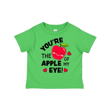 

Inktastic Youre the Apple of My Eye Valentine Pun with Cute Apple Gift Toddler Boy or Toddler Girl T-Shirt