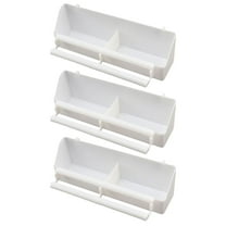 Gymnture PATKAW 3Pcs Pigeon Feeder Slot Container Food Dispenser for Bird Poultry White