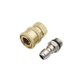 thumbnail image 1 of 1x1x1cm 1/4'' Pressure Washer Set Quick Connector Brass High Pressure Coupler Adapter Pressure Washer Fitting Pressure Washer Couplers for High Pressure Water Gun, 1 of 5