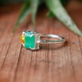 thumbnail image 2 of Emerald With Citrine Gemstone Ring, 925 Sterling Silver Ring, Statement Ring, Charm Ring, Women Ring, Engagement Ring, Personalized Gift,..., 2 of 4
