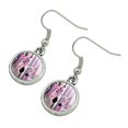 thumbnail image 2 of Zebra Stripes Pink Purple Orange Novelty Dangling Drop Charm Earrings, 2 of 5