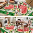 thumbnail image 5 of Welcome Summer Watermelon Area Rugs 3'x5', Washable Small Throw Rugs for Living Room Bedroom, Love Heart Fruits Flowers Leaves Indoor Outdoor Rug Non-Slip Low Pile Carpet Runner Reversible Floor Mats, 5 of 8