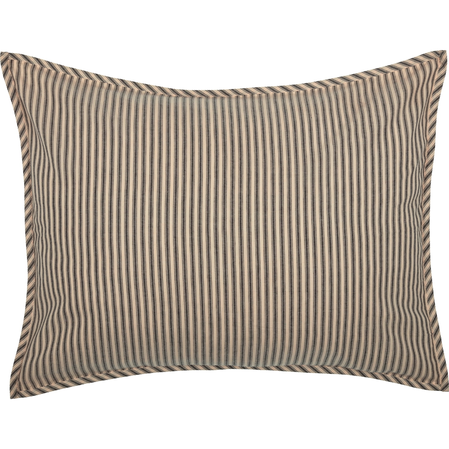 VHC Brands Sawyer Mill 5 Piece Daybed Bedding Sets 100% Cotton (1 Quilt, 1 Bed Skirt, 3 Standard Shams) Charcoal Ticking Stripe