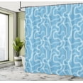 thumbnail image 5 of Ambesonne Train Track Shower Curtain, Swirl Railroads, 69"Wx84"L, Blue Pale Blue White, 5 of 5