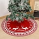 thumbnail image 1 of Falda de árbol de Navidad falda de árbol de punto delantal falda de árbol de Navidad adornos navideños de alce de punto, 1 of 5