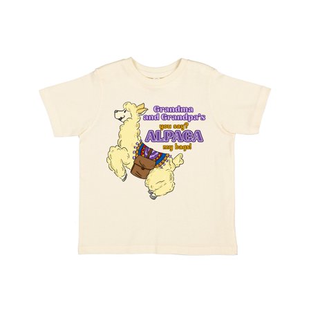 

Inktastic Cute Jumping Alpaca-Grandma And Grandpa s You Say ALPACA my bags! Gift Toddler Boy or Toddler Girl T-Shirt