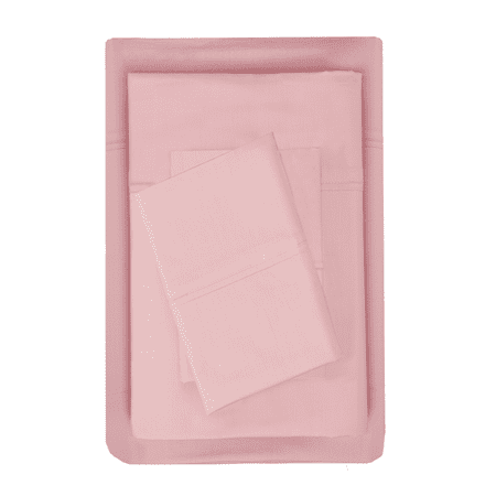 Mainstays King 200 Thread Count Percale Pearl Blush Bed Sheet Set, 1 ...