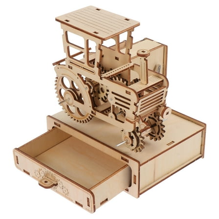 FRCOLOR  Unicorn Craft Wooden Music Box 3d Puzzle Model to Build Musical