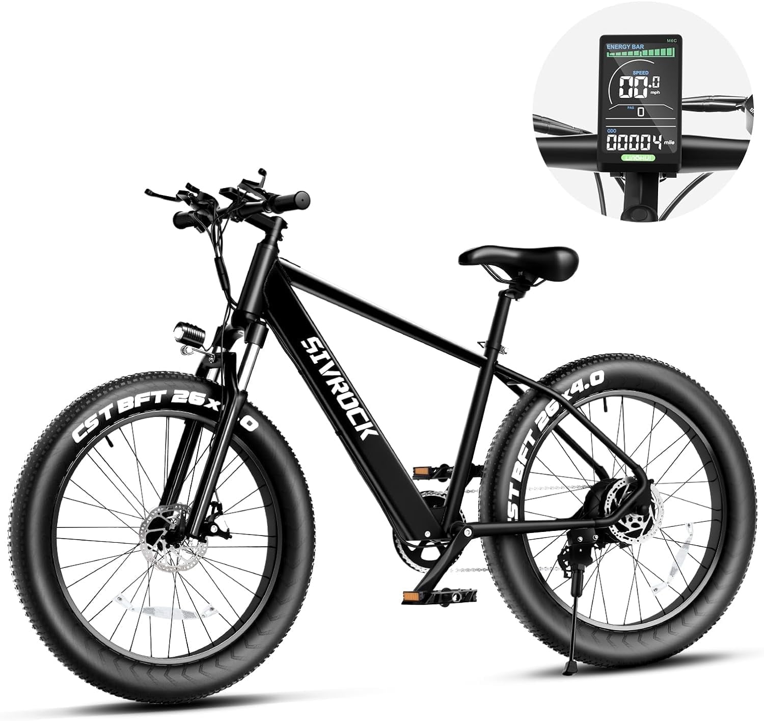 SIVROCK 26" Electric Fat Tire Mountain Bicycle for Adults, 1000W