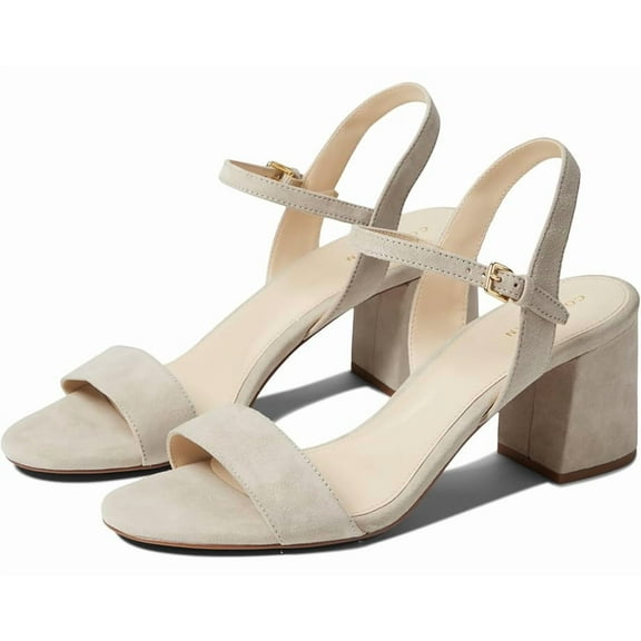 Cole Haan Women's Josie Block Heel Sandal (65MM) Heeled, Mortar Suede, 11
