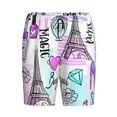 thumbnail image 4 of Easygdp Eiffel Tower and Hearts Men's Short Pajama Pants, Sleep Shorts, Household Pants, Casual Pants with Pockets - 4X-Large, 4 of 9