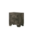thumbnail image 5 of Rustic Brown Finish 4pc Full Size Platform Bedroom Set Bed Dresser Mirror Nightstand, 5 of 6