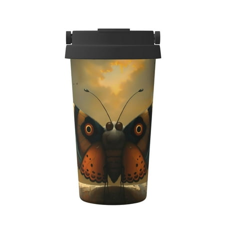 

Salouo Majestic Butterfly Sunset Print Coffee Travel Mug Spill Proof with Lid-Stainless Steel Vacuum Insulated Tumbler - Thermos Cup for Keep Hot/Ice Coffee Tea and Beer