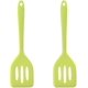 thumbnail image 2 of Juego de 2 espátulas de silicona, de goma de grado alimenticio, pequeñas espátulas de silicona, resistentes al calor, ranuradas para utensilios de cocina antiadherentes., 2 of 6