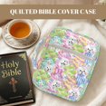 thumbnail image 4 of HELLHERO Bunny Egg Pattern Handle Quilted Bible Cover for Scripture Study Daily Life, Polyester Fabric Bible Cover Case with Smooth Zipper, 4 of 9