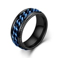 thumbnail image 1 of Anillo relajante para ansiedad para hombres, Anillos giratorios De acero inoxidable, anillo De articulación De cadena libre, accesorios, 1 of 4