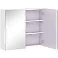 thumbnail image 1 of HOMCOM Armoire à Pharmacie Murale avec Miroir Tablette Réglable 2 Portes, 1 of 9