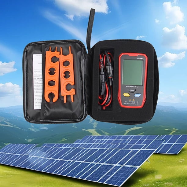 Probador de paneles solares perfecl 800 W multímetro fotovoltaico portátil con cable de 12