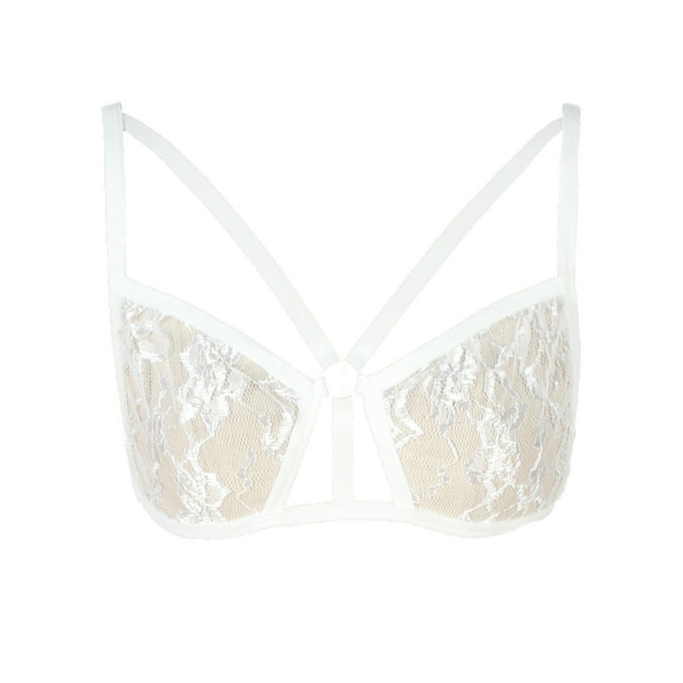 Keep it Simple Floral Lace Bralette (White)