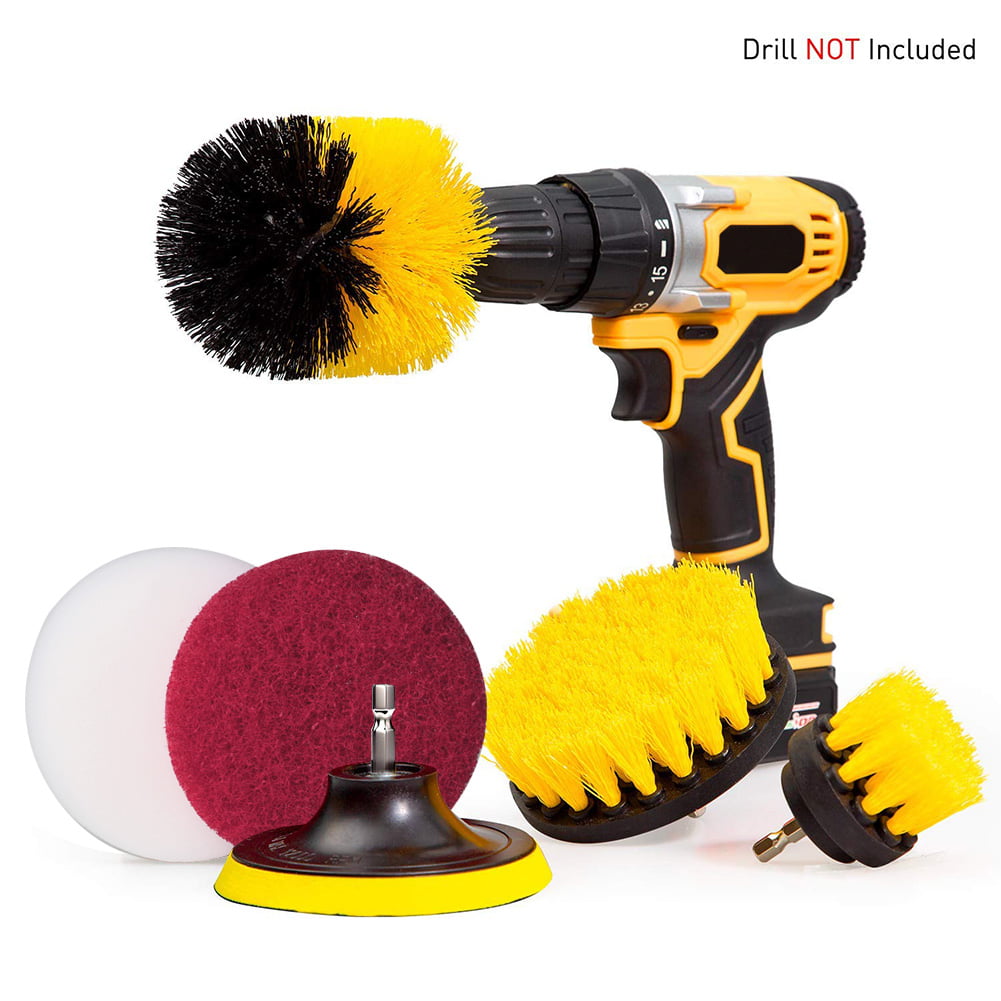 15 Pcs Drill Brush Set Sponge Power Scrubber Polishing Kit