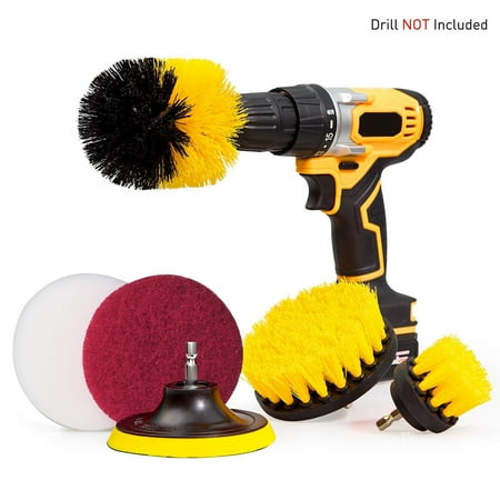 

FAVOLOOK Drill Attachment Cordless Power Scrubber Brush Set Sponge Home Cleaning Kit
