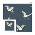 thumbnail image 7 of NextWall  Cranes Peel and Stick Wallpaper 27 in. W x 18 ft. L - Denim Blue, 7 of 7