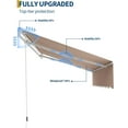 thumbnail image 5 of Manual Retractable Patio Awning,Sun Shade Awning with Manual Crank Handle,Adjustable Window Door Shelter Awning with Heavy Duty Aluminum Frame Polyester Fabric for Patio/Balcony/Yard, 5 of 8