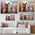 thumbnail image 4 of Designart "Alpacas beautyful Alpacas II" Animals Floater Framed Canvas Wall Art, 4 of 7