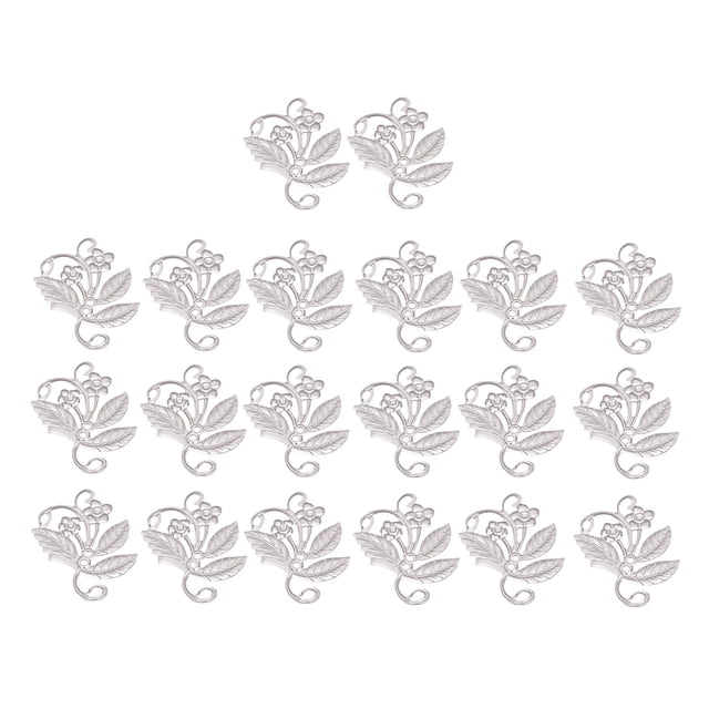 Horquilla de Flor de Filigrana de Metal Sunnimix 50 Piezas Decoración Disfraz Oro blanco