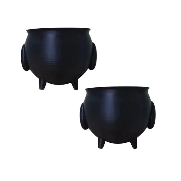 2Pack Halloween Witch Cauldron Candle Holder â Small Black Cauldron Tea Light Holder For Halloween Decor, Party Favors, Table Centerpiece & Trick-Or-Treat Props