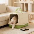 thumbnail image 4 of Tgbvmt Fully Enclosed Plastic Cat Litter Box With Lid Extra Large Space Splash-Proof Odor Isolation Litter Pan With Shovel Non-Slip Burr-Free For Indoor Cats Kittens Toilet Supplies Decor Favors, 4 of 6